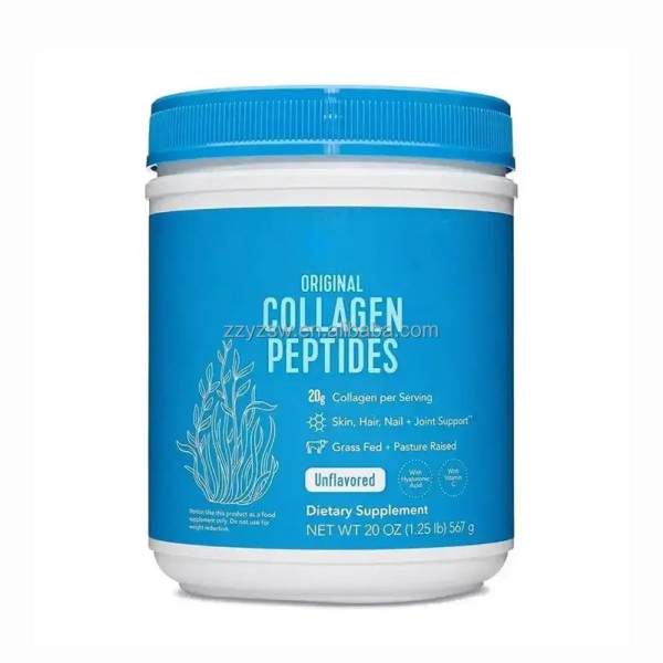 Manufacturer's Non-GMO Gluten-Free Collagen Peptides Powder 680g Per Barrel Sugar-Free Hyaluronic Acid & Vitamin C for Adults