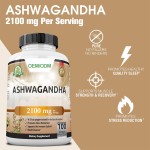 Factory Customization Herbal Dietary Supplements 2,100 mg KSM 66 Organic Ashwagandha Capsules Stress for Relief Mood Enhancer