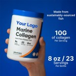 OEM ODM Private Label Multi Hydrolyzed Halal Marine Fish Vital Proteins Collagen Peptide Powder Supplement Vitamin C for Adults