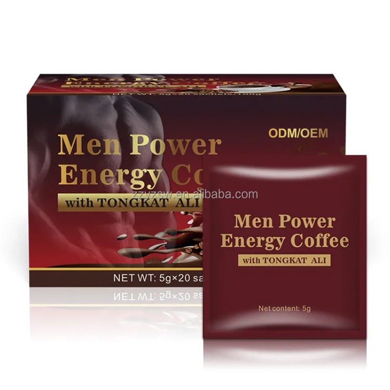 Herbs Supplement X Power Boost Coffee Maca Instant Black Coffee Tongkat Ali Ginseng Maca Energy Coffee for Man