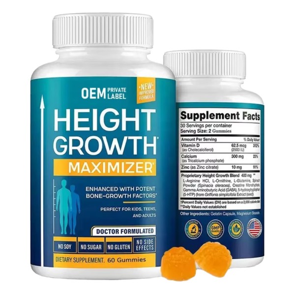 OEM Private Label 4000mg Creatine Monohydrate Gummies Natural Pre-Workout Gym Supplement for Adults Height Growth Gummies