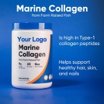 OEM ODM Private Label Multi Hydrolyzed Halal Marine Fish Vital Proteins Collagen Peptide Powder Supplement Vitamin C for Adults