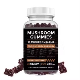 OEM/ODM Daily Wellness 10-in-1 Multivitamin Mushroom Complex Gummies Immune-Supportive Supplement for Adults Dosage Gummy Candy