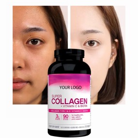 OEM Private Label Collagen Tablets with Vitamin C and Biotin Antioxidants Supplement for Adult Skin Hair and Nails Health