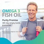 1000mg Fish Oil Softgels with Omega 3 Healthy Heart Brain Strong Joints Better Blood Circulation for Adults