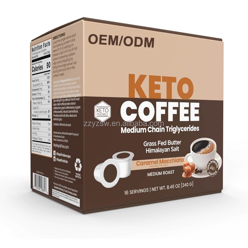 OEM Keto Slim Coffee Diet Powder KETO Instant Coffee Powder Slim-ming Coffee Mushroom Powder Fat-Burner