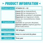 Vitamin D3 K2 Capsules Supplier - OEM Custom 50000 IU Healthcare Supplements