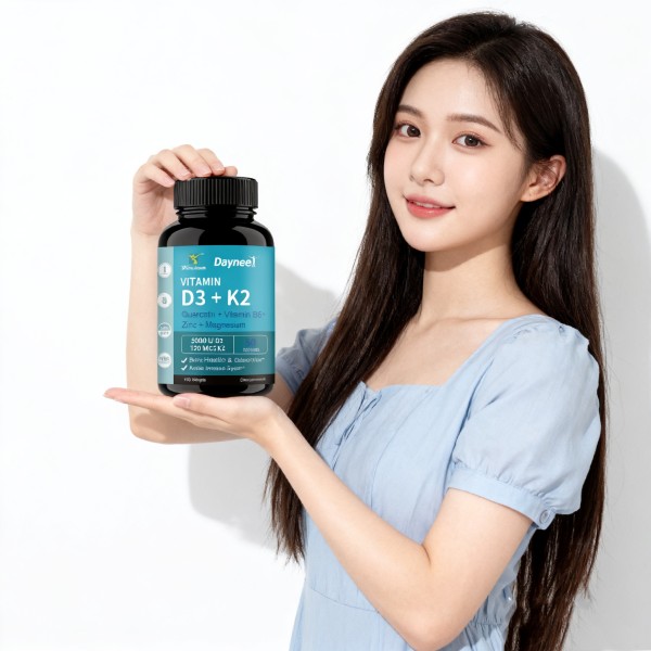 Vitamin D3 K2 Capsules Supplier - OEM Custom 50000 IU Healthcare Supplements