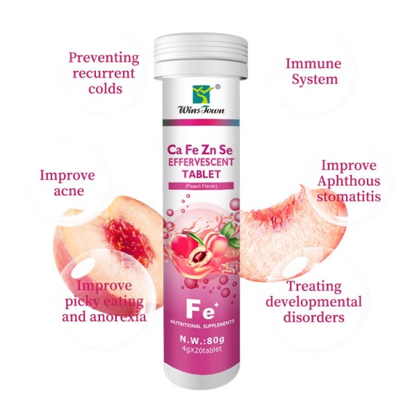 Ca Fe Zn Se Tablets Supplier - OEM Custom Nutrition Supplement Effervescent