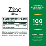 Zinc Caplets Factory - 50mg Immune Health Support