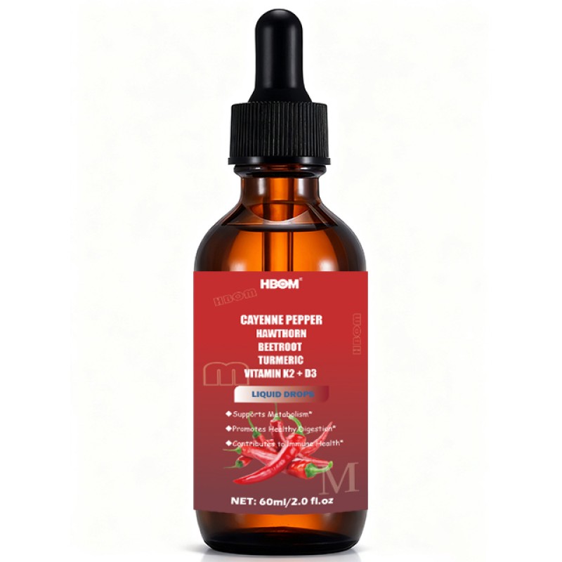 液体滴剂供应商 - 可定制辣椒甜菜根姜黄代谢