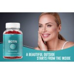 Biotin Hair Skin Nail Gummies Strawberry Flavor Gummies Sugar Free Manufacturer Wholesale