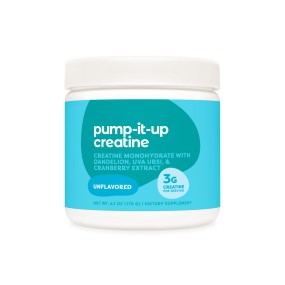 Pump-It-Up Creatine 50 Servings, Unflavored - Creatine Monohydrate with Dandelion, Uva Ursi, & Cranberry Extract