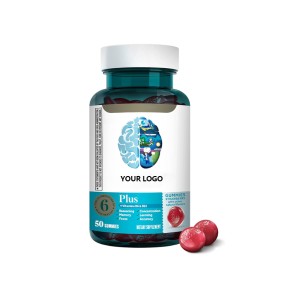 Fruit Flavored Vitamin Brain Gummies Gummy Supplements Wholesale Natural for Kids and Adults 5-HTP Gummy Candy Custom Colors