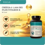 Alaskan Fish Oil Omega 3 2000mg Softgels with Vitamin E DHA EPA for Adult & Teenagers' Heart Brain Joint Health