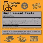 Amazon Hot Selling in Stock Korean Red Panax Ginseng + Ginkgo Biloba Ginseng Root Extract Powder Ginseng Herbal Capsules