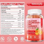 Sugar Free Supplement Gummies Good Quality With Zinc,Calcium and Magnesium Herbal Supplements Vitamin D3 & B12 for Women and Men