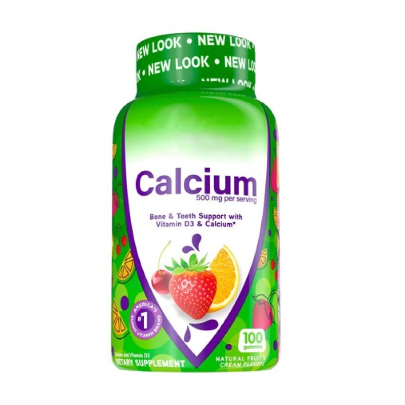 Private Label Sugar Free Vegetarian Improve Bone Health Vitamin D3 Calcium Gummies for Kids Men and Women