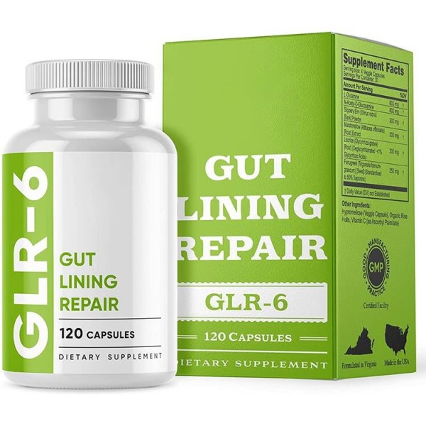 Natural Gut Repair Supplement L-Glutamine Licorice Root Natural GLR-6 Capsule