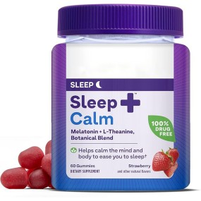 Private Label Sleep Gummy Occasional Sleep Support 3 mg Melatonin Blackberry Flavor 60 Count Sleep Gummies Melatonin Free