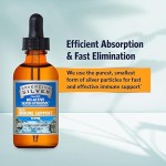 Sovereign Silver Bio-Active Silver Hydrosol for Immune Support, Colloidal-Silver Liquid, 8oz (236mL) Dropper