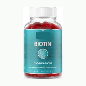 Biotin Hair Skin Nail Gummies Strawberry Flavor Gummies Sugar Free Manufacturer Wholesale