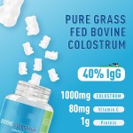 Wholesale First Milk Gummies Bovine Colostrum Gummies Supplement 1000mg Powder 40% IgG Immunoglobulins for Skin Nails Joints