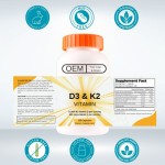 Vitamin D3 K2 Capsules Manufacturer - OEM Organic Vegan Teeth Bone Health