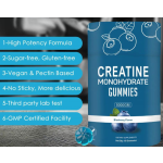 Creatine Monohydrate Gummies Factory - OEM Private Label Blueberry Pre-workout Gym