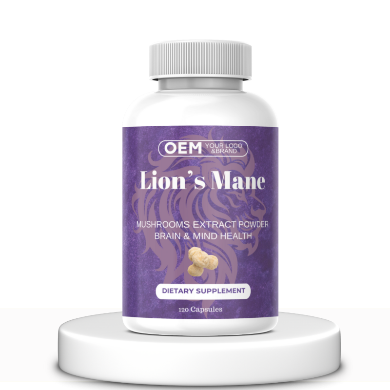 Lion's Mane Capsules Factory - Private Label 5 in 1 Mushroom Men Health Focus