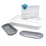 宠物喂食器厂家 - 二合一猫用水粮分配器