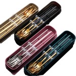 餐具套装厂家 - 韩式镀金彩色手柄