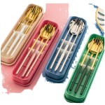 餐具套装厂家 - 韩式镀金彩色手柄