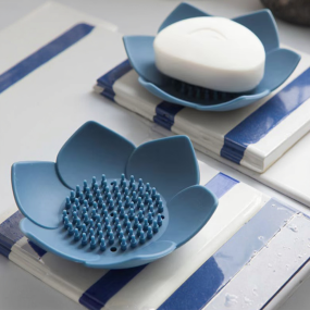 Silicone Soap Dish Manufacturer - Lotus Shape Washable Drain