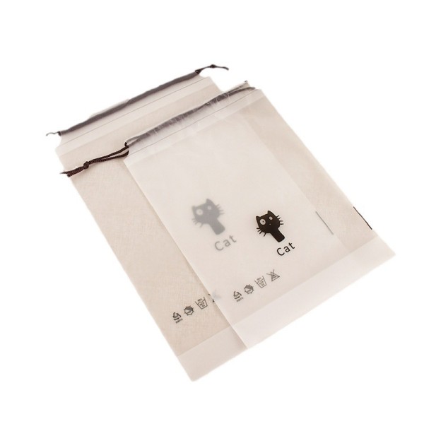 抽绳袋厂家 - 磨砂PE化妆化妆品存储