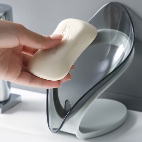 ABS Soap Dish Manufacturer - Clear Leaf Shape No Hole
