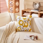 刺绣枕套厂家 - 农舍棉抽象图案