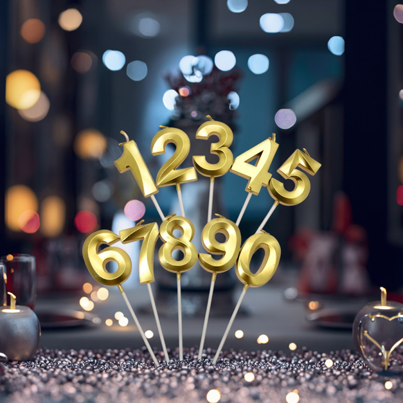 石蜡蜡烛生产厂家 - 可定制数字生日蛋糕蜡烛