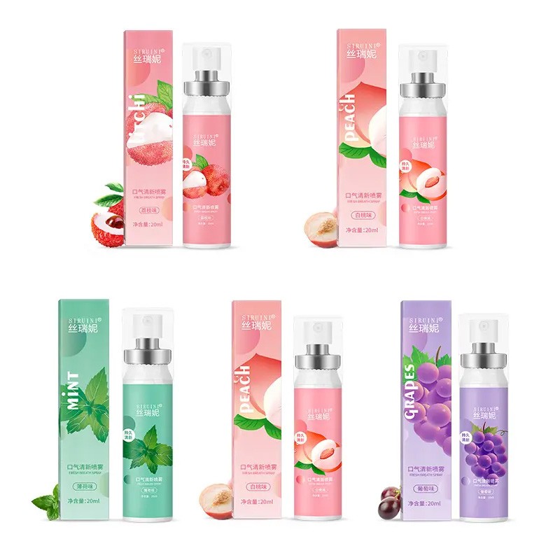 口腔清新喷雾厂家 - 便携一次性英文包装
