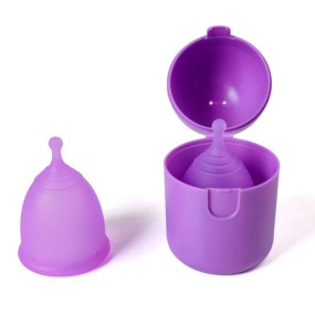 Portable Menstrual Cup Medical Silicone Leak-proof Lady Women Menstrual Period Cup Storage Case Health Care Period Cup