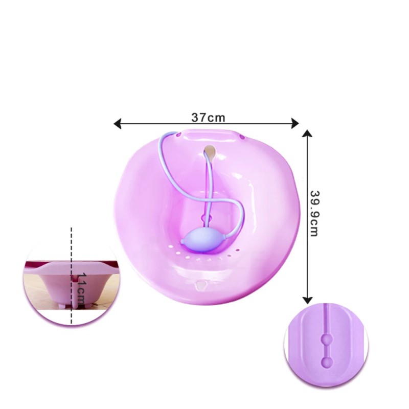 2PCS Detox Yoni Steam Seat Medicine Herbs V Steam Seat Female Hygiene Sitz Bath Toilet Seat Flusher Soaking Basin Health Care