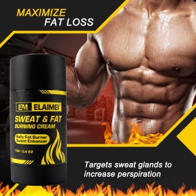 Sweat Abs Fat Burning Machine Workout Fitness Waistline Raising Strengthening Belly Firming Oil Cream 75g
