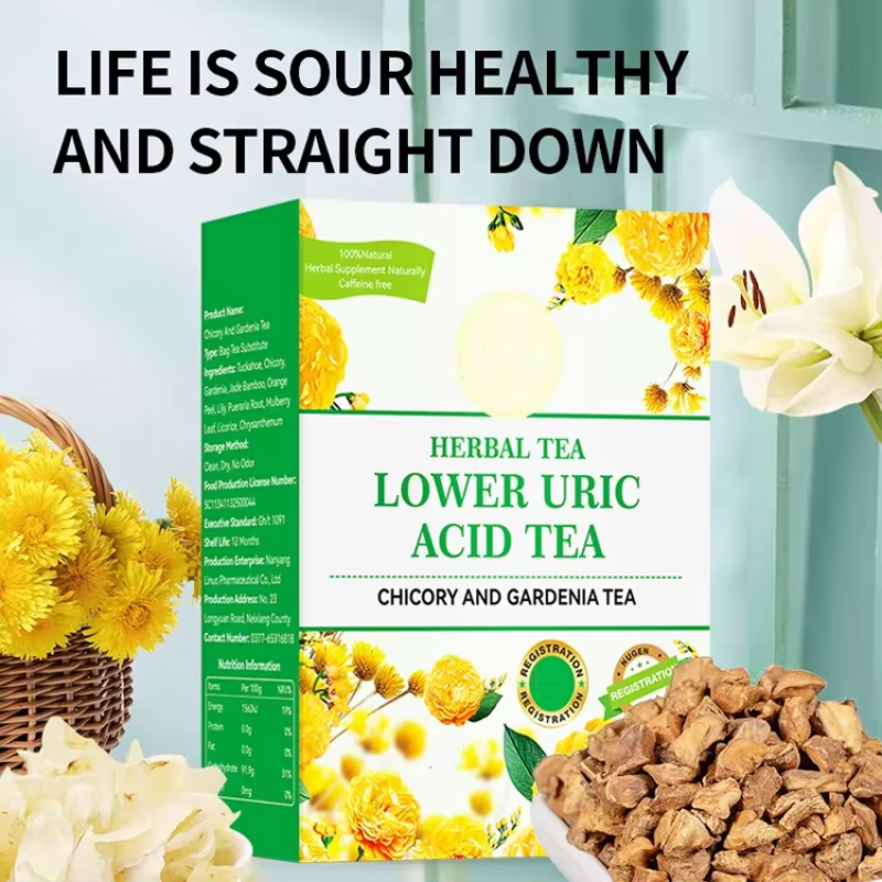 Herbal Chicory Gardenia Tea for Men's Prostate Health Uric Acid Relief Gourmet Healthcare Supplement