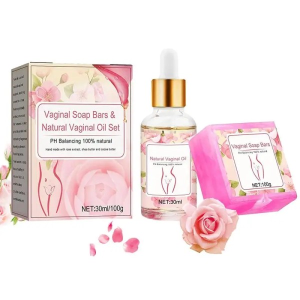Skincare Set Tightening Soap Vaginial Bars Vaginal Wash Ph Balance Feminine Organic Natural Yoni Bar Beauty and Health