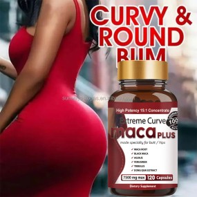 Maca Plus for Curves Extreme Body Enhancer Sports Nutrition Maca Root Capsules for Enlarged Buttocks Butt Hips Healthcare