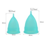 3pcs Eco-friendly Soft Medical Grade Silicone Menstrual Cups Coppetta Menstrual Coupe Feminine Hygiene Menstrual Disc for