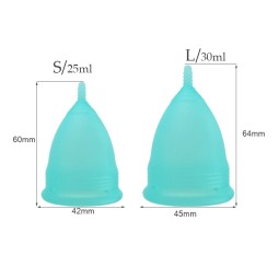3pcs Eco-friendly Soft Medical Grade Silicone Menstrual Cups Coppetta Menstrual Coupe Feminine Hygiene Menstrual Disc for