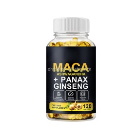 OEM ODM Maca Softgels Men Enhancement Vitamin Herbal Nutrition Healthcare Ashwagandha Panax Ginseng Supplements