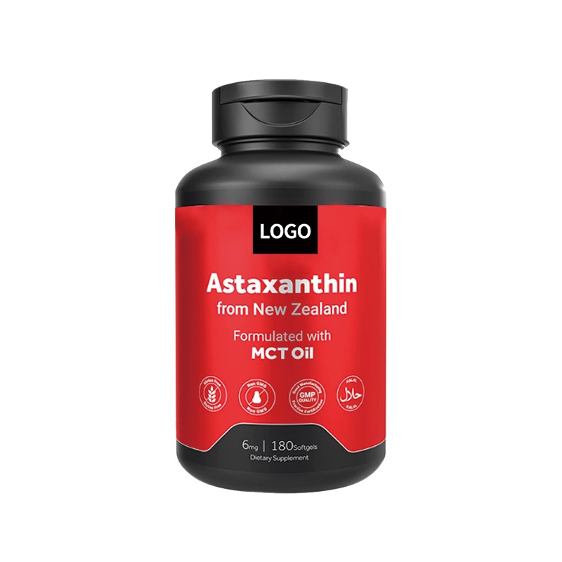 Private Label Astaxanthin Softgels for Eye Health Skin Memory Support for Adults Teenagers Recommended for Pregnant Women