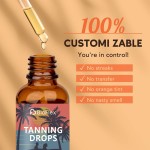 Custom Private Label Watermelon Flavored 60ml Drinkable Sunless Facial DHA Self Tanning Drops Drink Oral Edible for Face